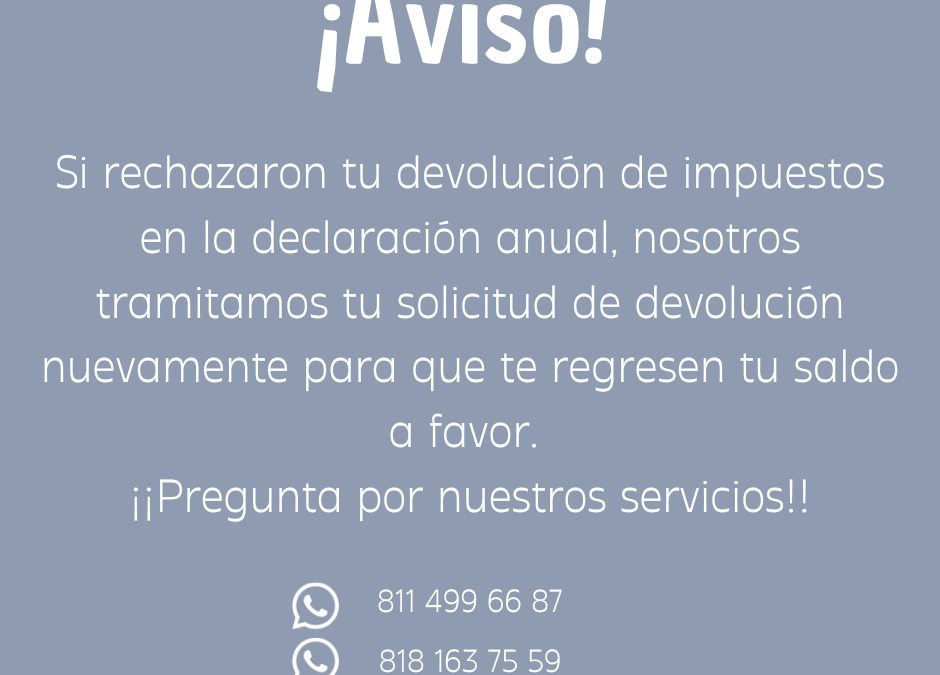 ¡AVISO IMPORTANTE!